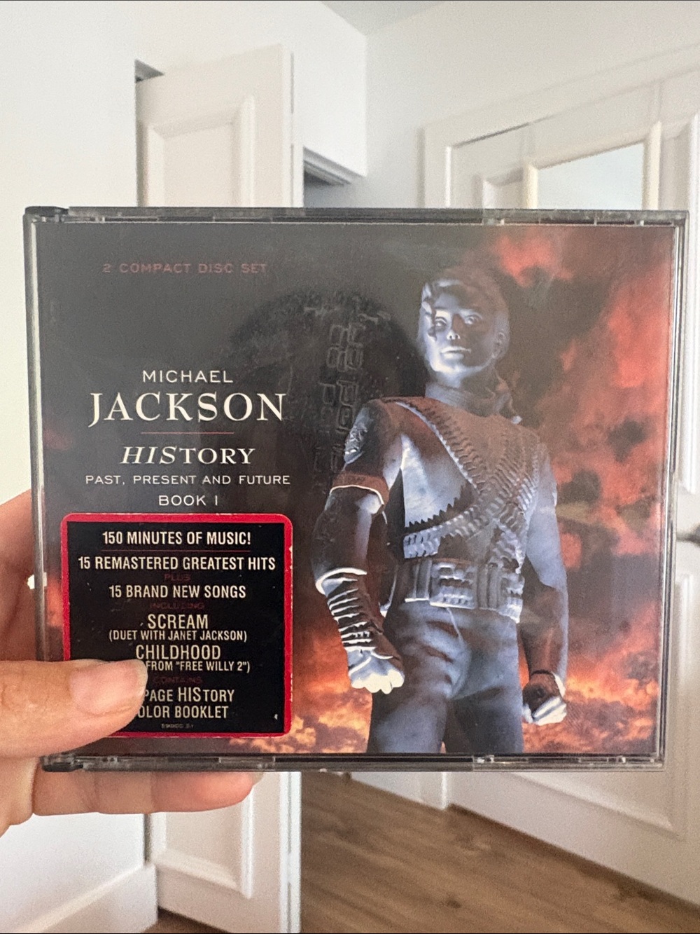 Michael Jackson "HIStory: Past, Present and Future" CD - Black & Red Artwork